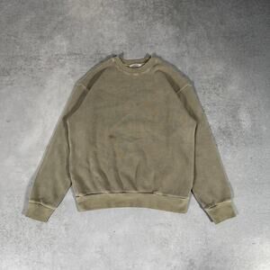 Talentless Waffle Knit Sweatshirt Olive - Size: M